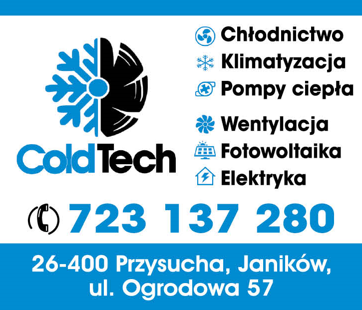 COLDTECH Janików Chłodnictwo / Klimatyzacja / Pompy Ciepła / Wentylacja / Fotowoltaika / Elektryka