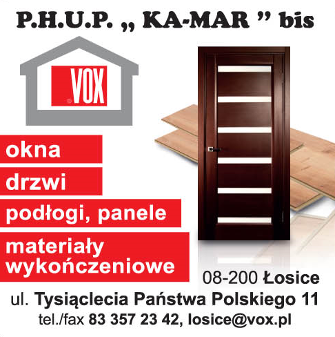 VOX Skład Budowlany "Ka-Mar" bis Łosice - Okna - Drzwi - Podłogi - Panele