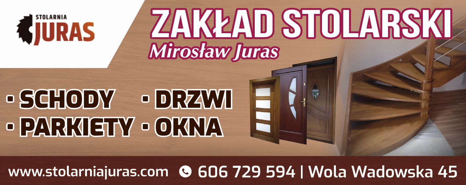 ZAKŁAD STOLARSKI Mirosław Juras Wola Wadowska Schody / Parkiety / Drzwi / Okna