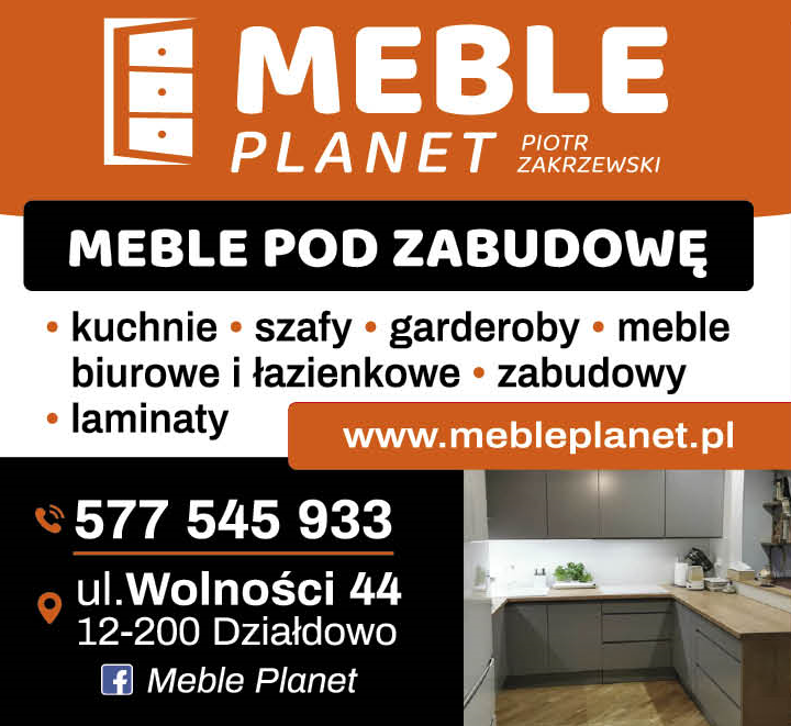 MEBLE PLANET Piotr Zakrzewski Działdowo Meble Pod Zabudowę
