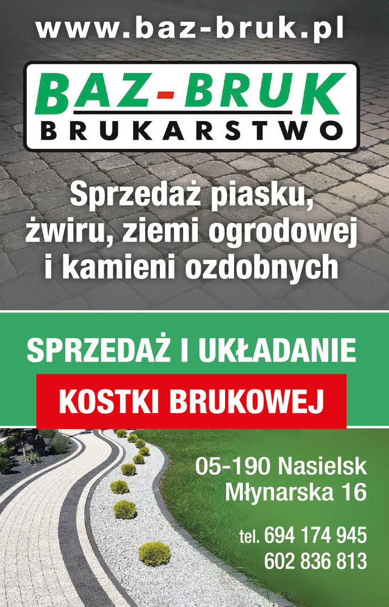 BAZ-BRUK Marek Bazylewski Nasielsk Brukarstwo / Sprzedaż i Układanie Kostki Brukowej