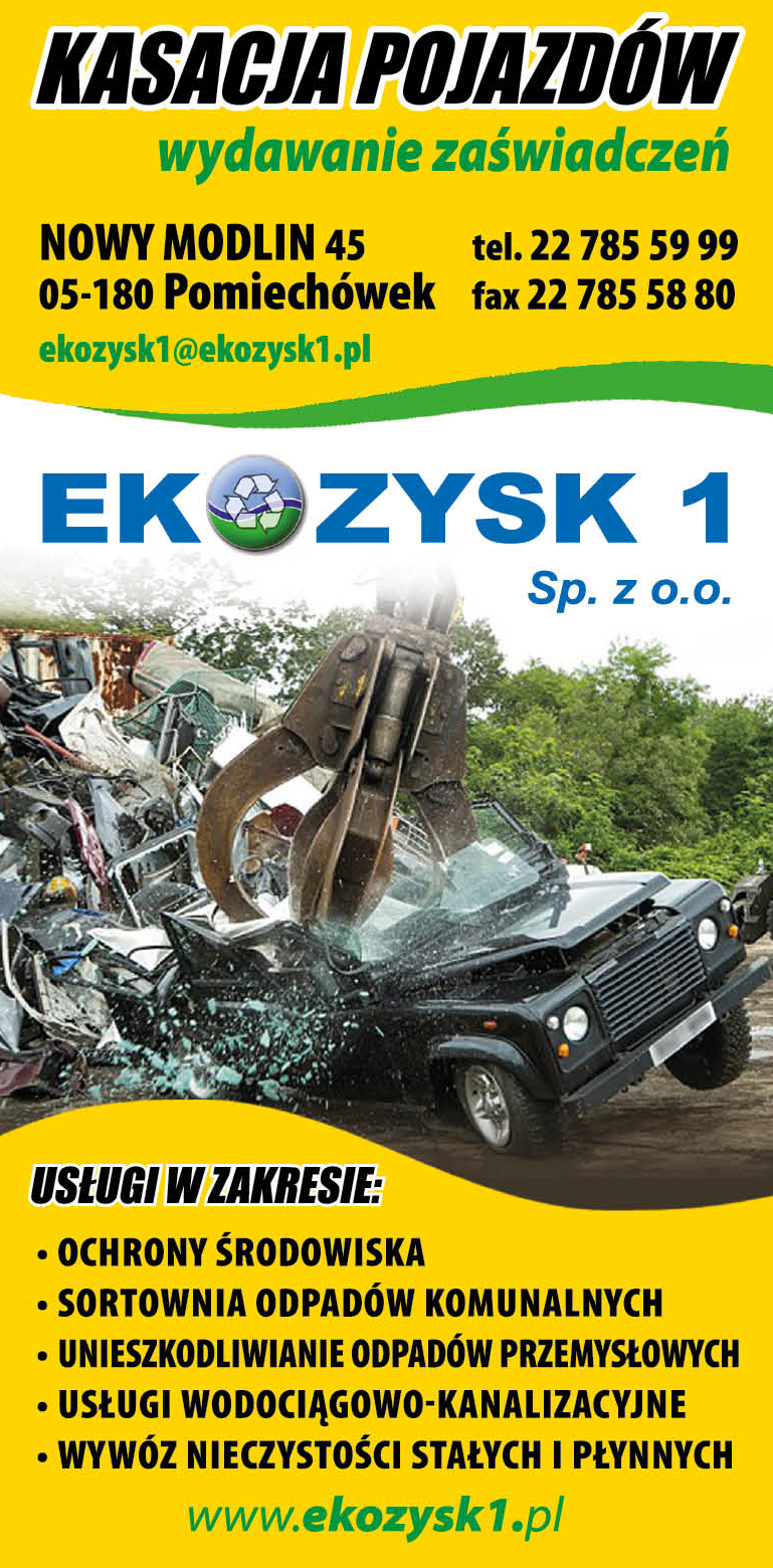 EKO ZYSK 1 Sp. z o.o. Nowy Modlin Kasacja Pojazdów / Usługi Wodociągowo-Kanalizacyjne