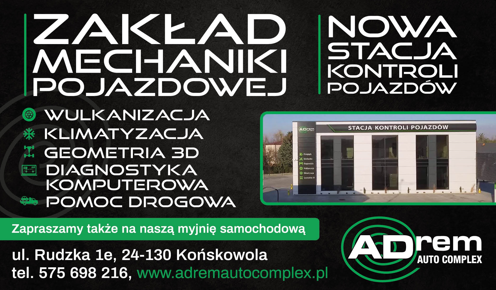 AD REM AUTO COMPLEX Końskowola Zakład Mechaniki Pojazdowej / Stacja Kontroli Pojazdów / Myjnia
