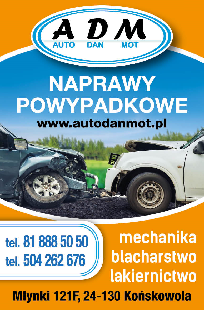 ADM Auto Dan-Mot Młynki Naprawy Powypadkowe / Mechanika / Blacharstwo / Lakiernictwo