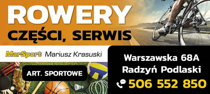 MarSport Mariusz Krasuski Radzyń Podlaski Art. Sportowe / Rowery - Części, Serwis