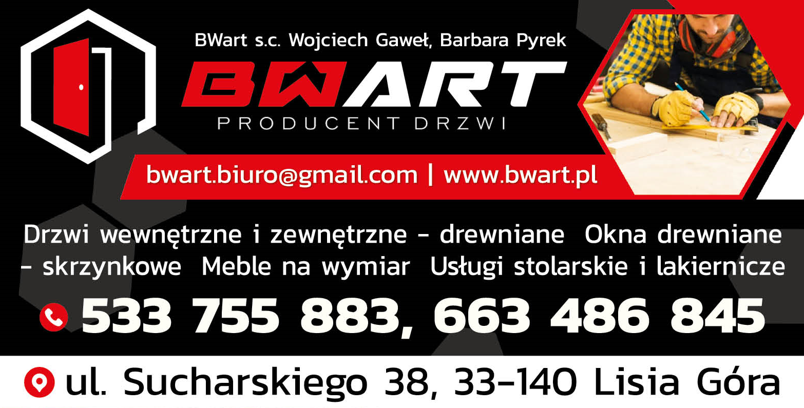 BWart s.c. Wojciech Gaweł, Barbara Pyrek Lisia Góra Drzwi / Okna / Meble Na Wymiar / Usł. Stolarskie
