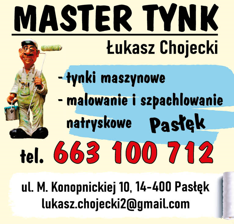 MASTER TYNK Łukasz Chojecki Pasłęk Tynki Maszynowe / Malowanie i Szpachlowanie Natryskowe