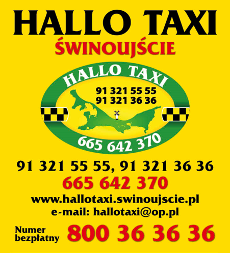 Hallo Taxi, Świnoujście - usługi w zakresie transportu osobowego