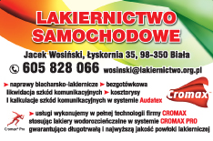 LAKIERNICTWO SAMOCHODOWE Jacek Wosiński Biała Naprawy Blacharsko- Lakiernicze