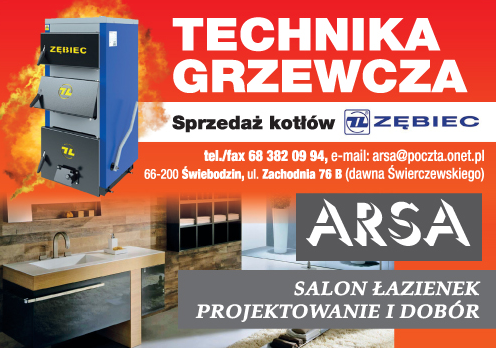 ARSA Technika Grzewcza Świebodzin - Sprzedaż Kotłów - Salon Łazienek