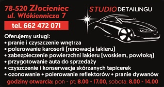 STUDIO DETAILINGU Złocieniec  Pranie i Czyszczenie Wnętrza / Przygotowanie Auta do Sprzedaży