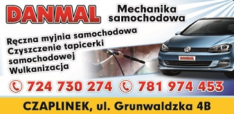 DANMAL Mechanika Samochodowa Czaplinek  Ręczna Myjnia Samochodowa / Wulkanizacja