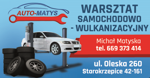 AUTO-MATYS Michał Matyska Starokrzepice Warsztat Samochodowo - Wulkanizacyjny
