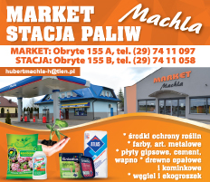 MARKET "MACHLA" STACJA PALIW Obryte Środki Ochrony Roślin / Płyty Gipsowe / Drewno Opałowe / Węgiel