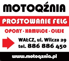 MOTOQŹNIA Serwis Ogumienia i Olejów Wałcz  Prostowanie Felg / Opony / Hamulce / Oleje