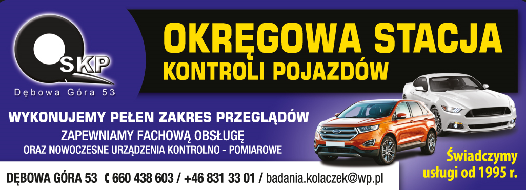 OKRĘGOWA STACJA KONTROLI POJAZDÓW Dębowa Góra OFERUJE PEŁEN ZAKRES PRZEGLĄDÓW