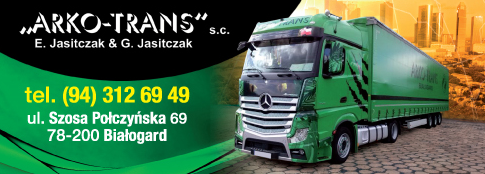 "ARKO- TRANS" s.c. E. Jasitczak & G. Jasitczak Białogard Transport Krajowy i Międzynarodowy