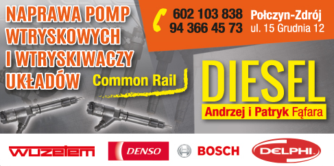 DIESEL Andrzej i Patryk Fąfara Połczyn- Zdrój  Naprawa Pomp Wtryskowych i Wtryskiwaczy Układów