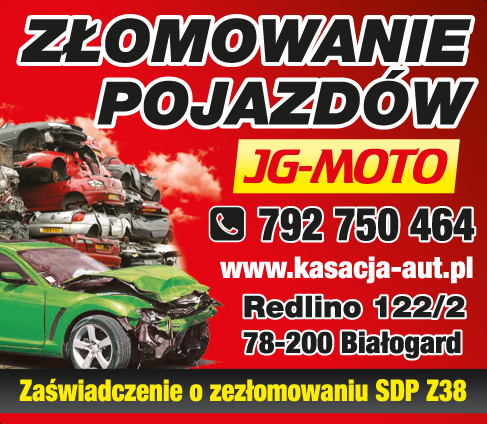 JG- MOTO Białogard Autokasacja / Złomowanie Pojazdów